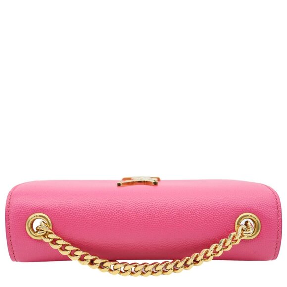 Yves Saint Laurent  Kate Small Pebbled Leather Chain Crossbody Bag Pink - Picture 5 of 14